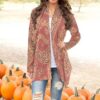 Lightweight All-Over Print Women's Cardigan with Shawl Collar - Image 3