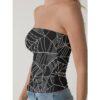 Dark Premium Comfort Double-Layer Strapless Top for Women - Image 3