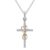 Alloy Pendant With Diamond And Eight-character Cross Necklace - Image 2