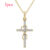 Alloy Pendant With Diamond And Eight-character Cross Necklace - Image 5