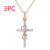 Alloy Pendant With Diamond And Eight-character Cross Necklace - Image 7